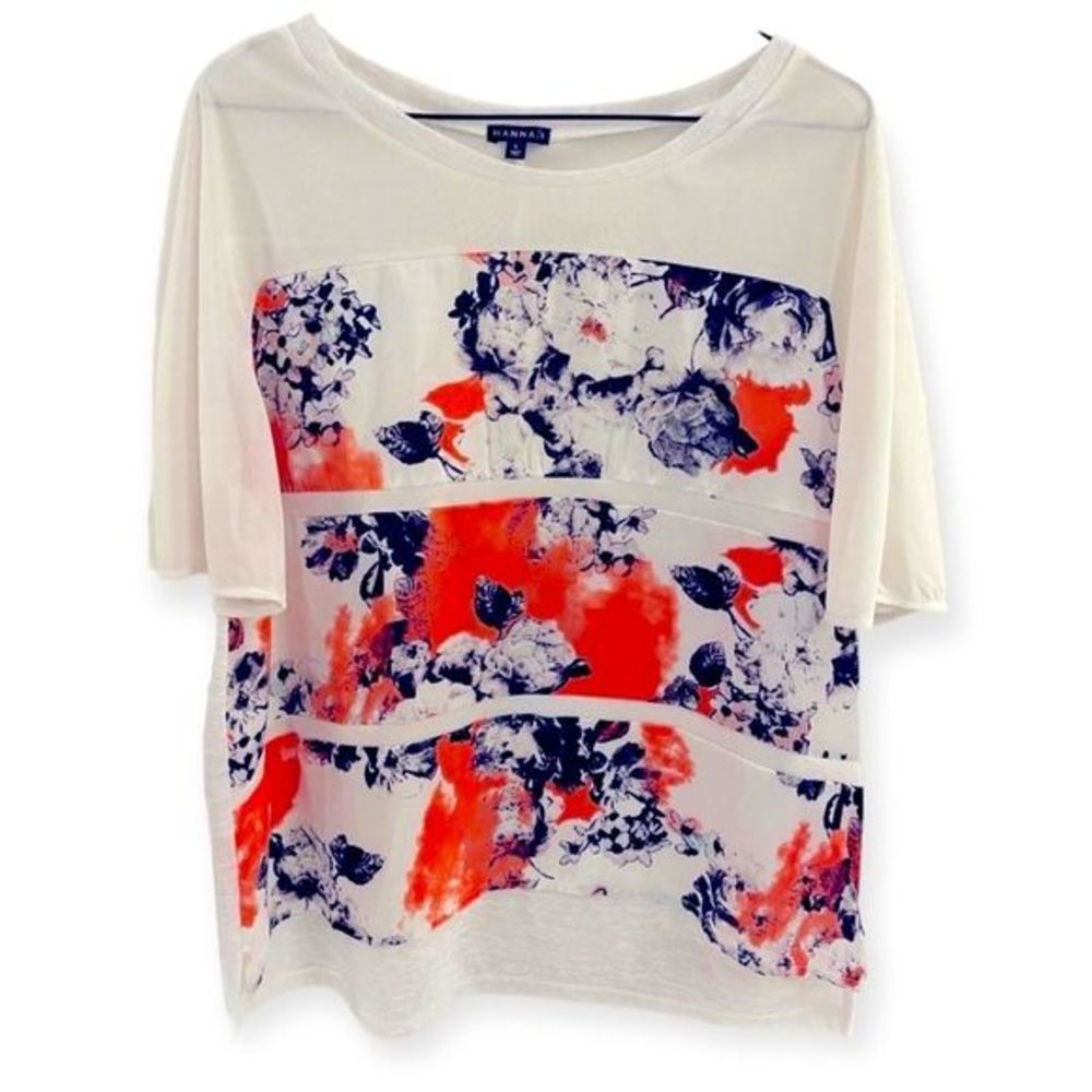 Hannah Women’s Floral Blouse Size L‎